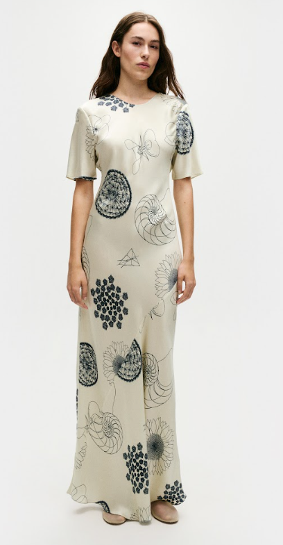 Short Sleeve Bias Dress Fibonacci