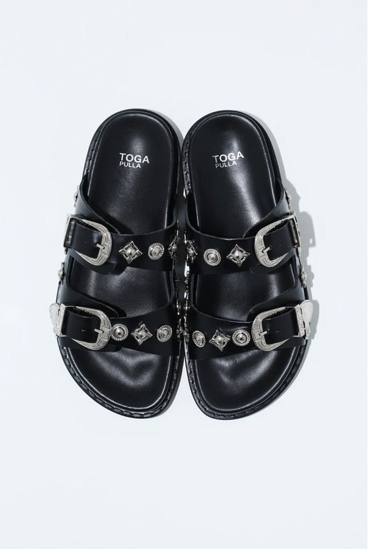 Toga Pulla - Buckle Sandals in Black