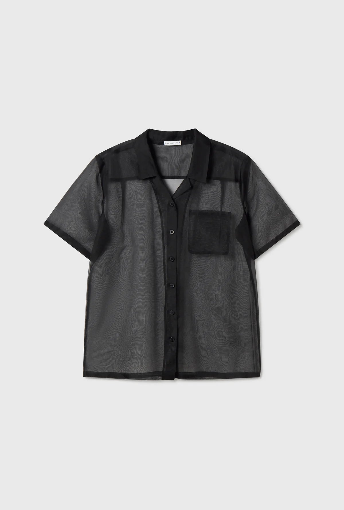 Silk Laundry - Organza Shirt in Black