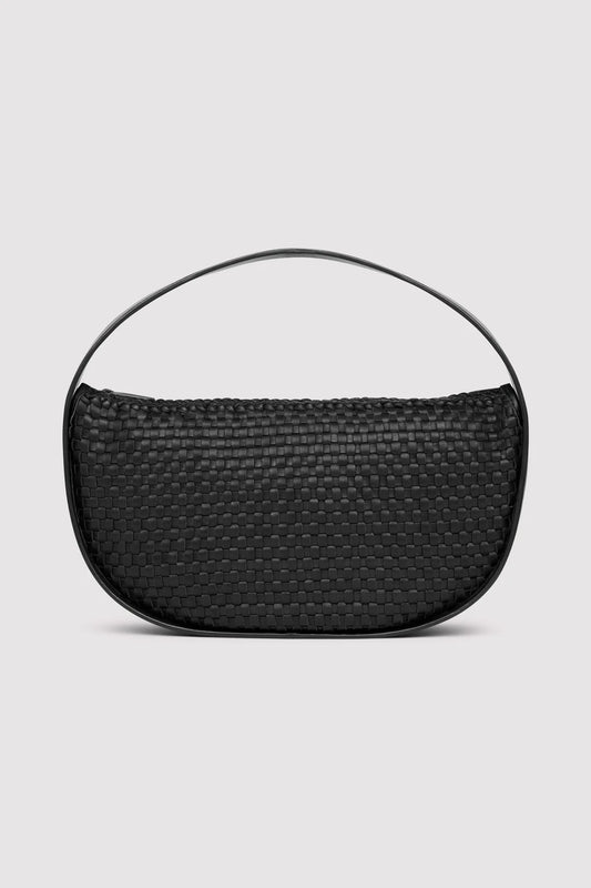 St. Agni - Woven Petit Arc Bag in Black