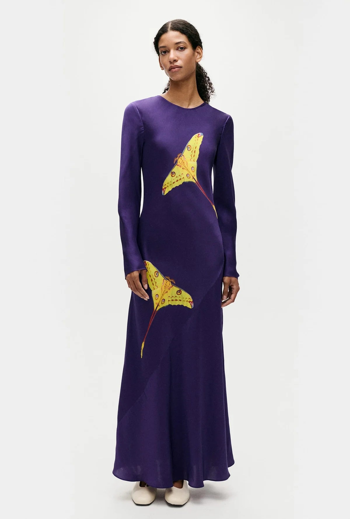 Silk Laundry - Full Sleeve Bias Dress Symbiotic