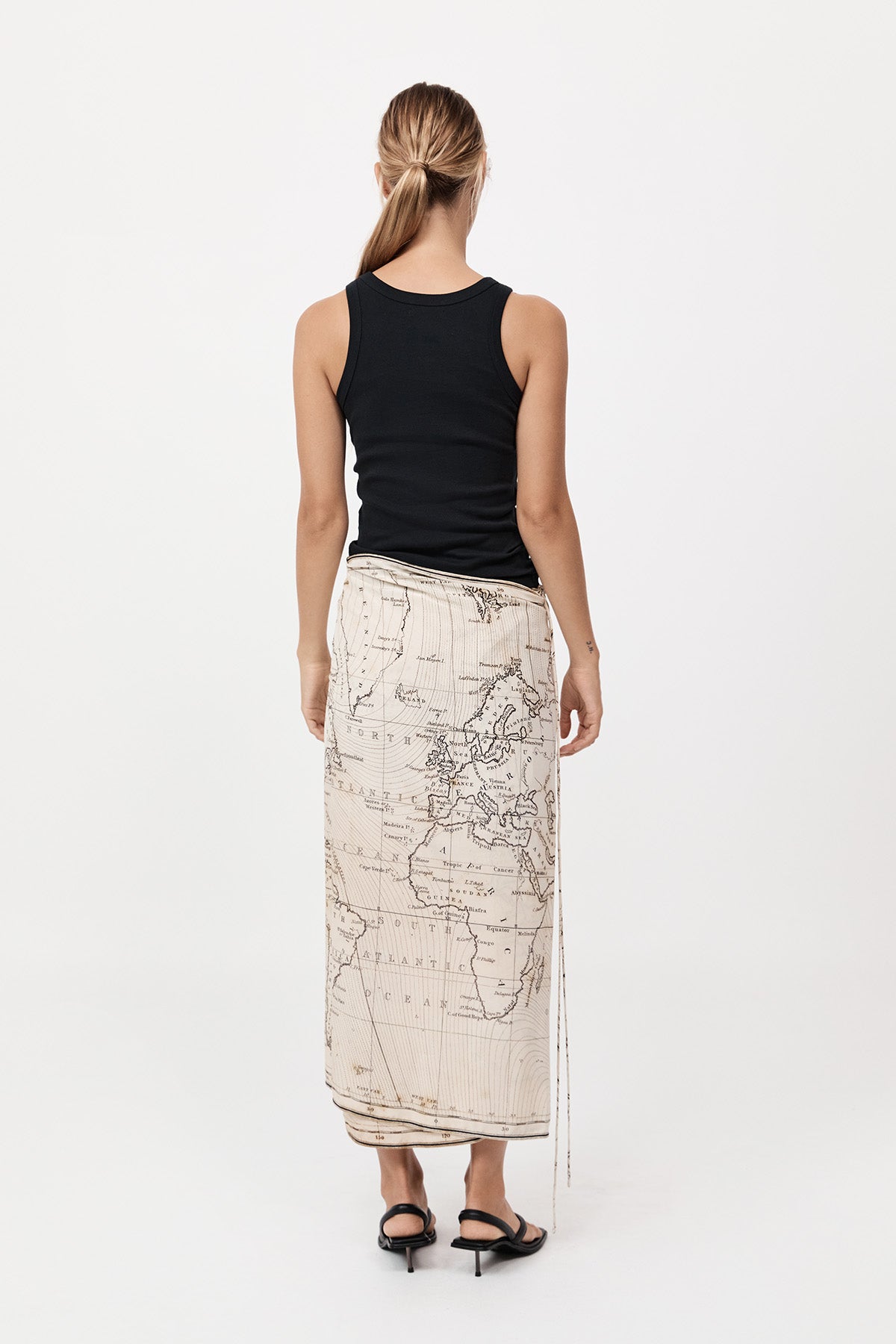 St. Agni Silk Wrap Tie Skirt in Atlas