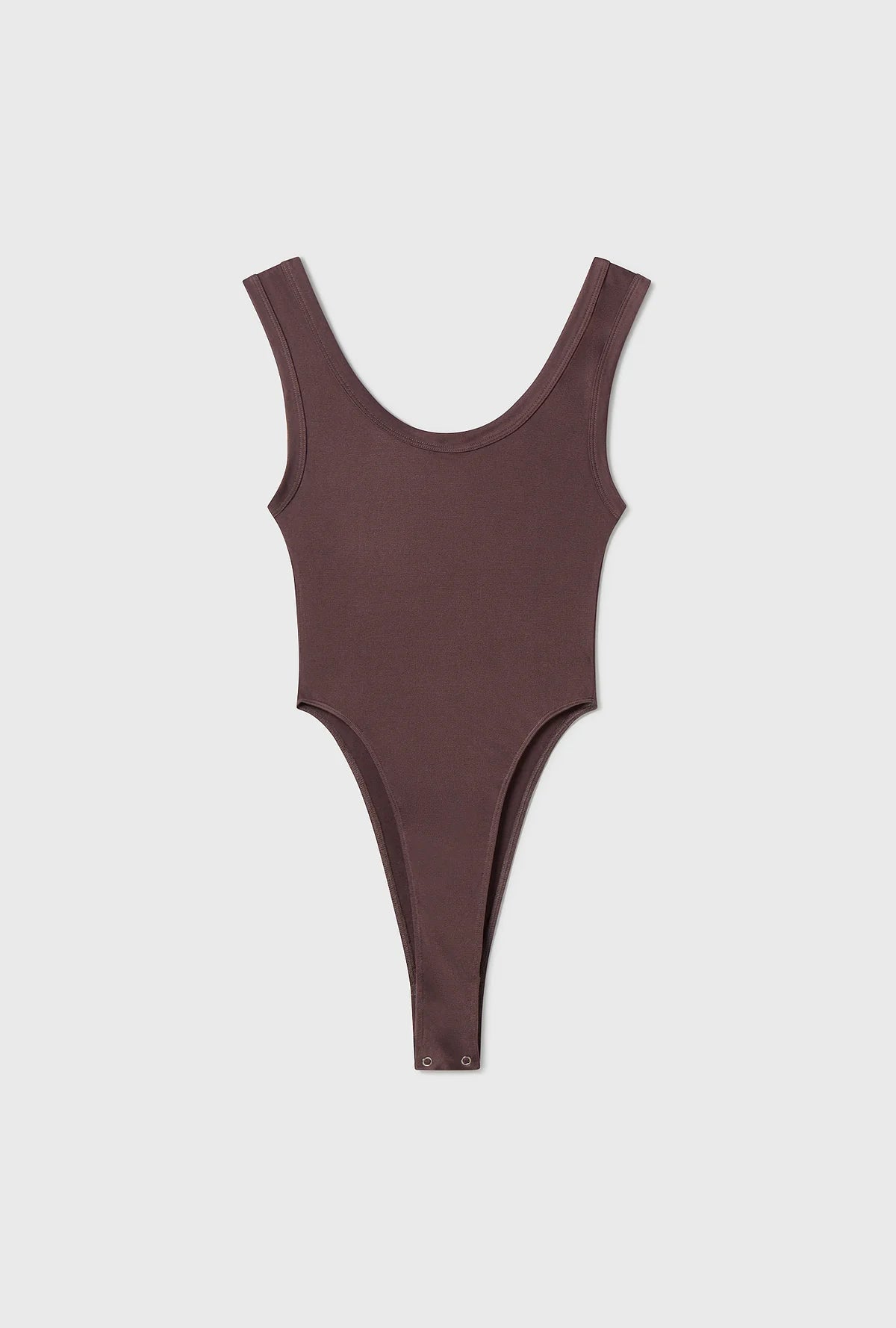 Silk Laundry - Jersey Modal Cutaway Bodysuit in Cacao