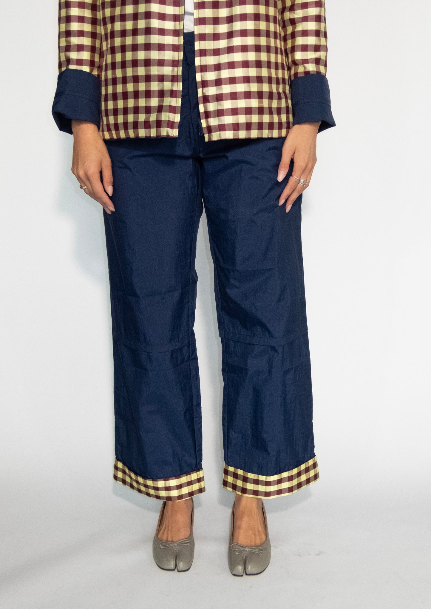 Coming of Age - Navy Nylon Cuff Pants