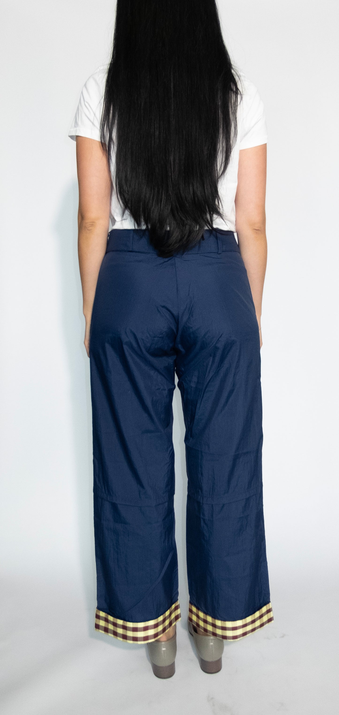 Coming of Age - Navy Nylon Cuff Pants